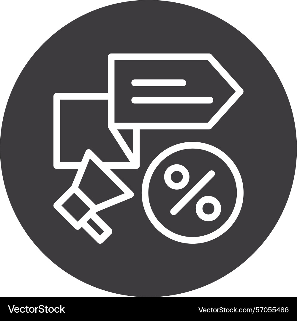 Markdown line circle style icon design vector image