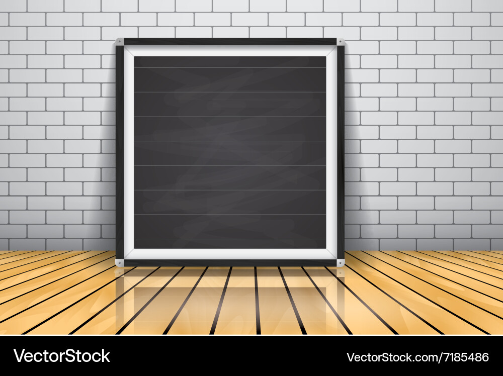 Mock up for presentation framed signboard standing Vector Image