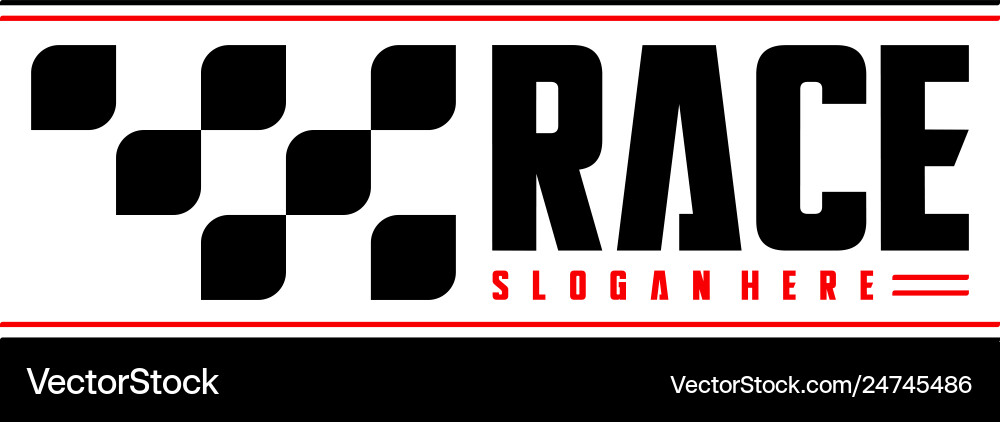 Race flag design concepts icon speed simple Vector Image