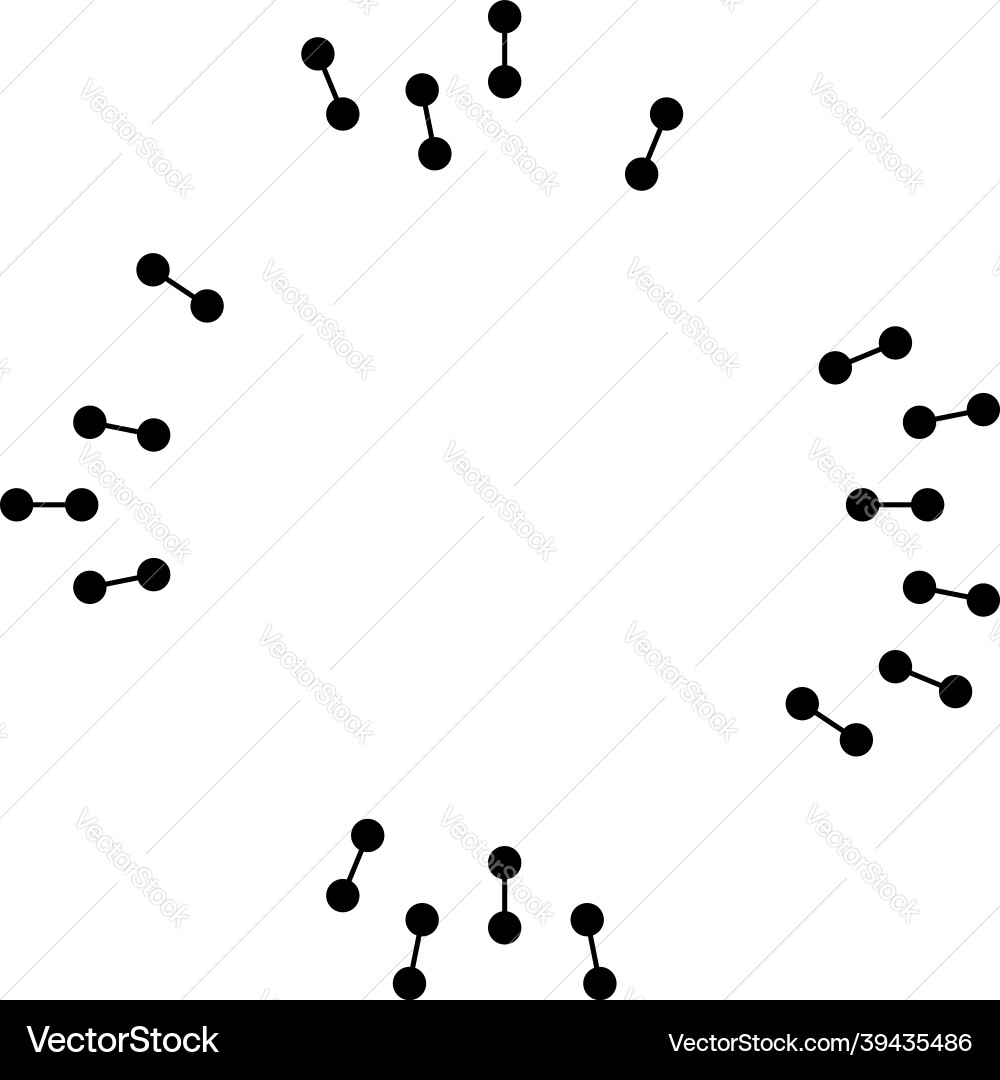 Radial radiating lines with nodes nodal points Vector Image