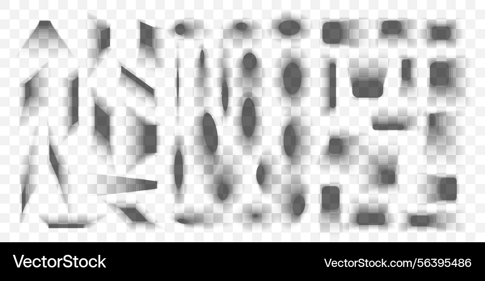 Realistic drop shadows with sharp and soft edges Realistic drop shadows with sharp and soft edges vector image