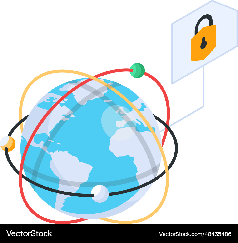Security and hacking isometric icon Vector Image