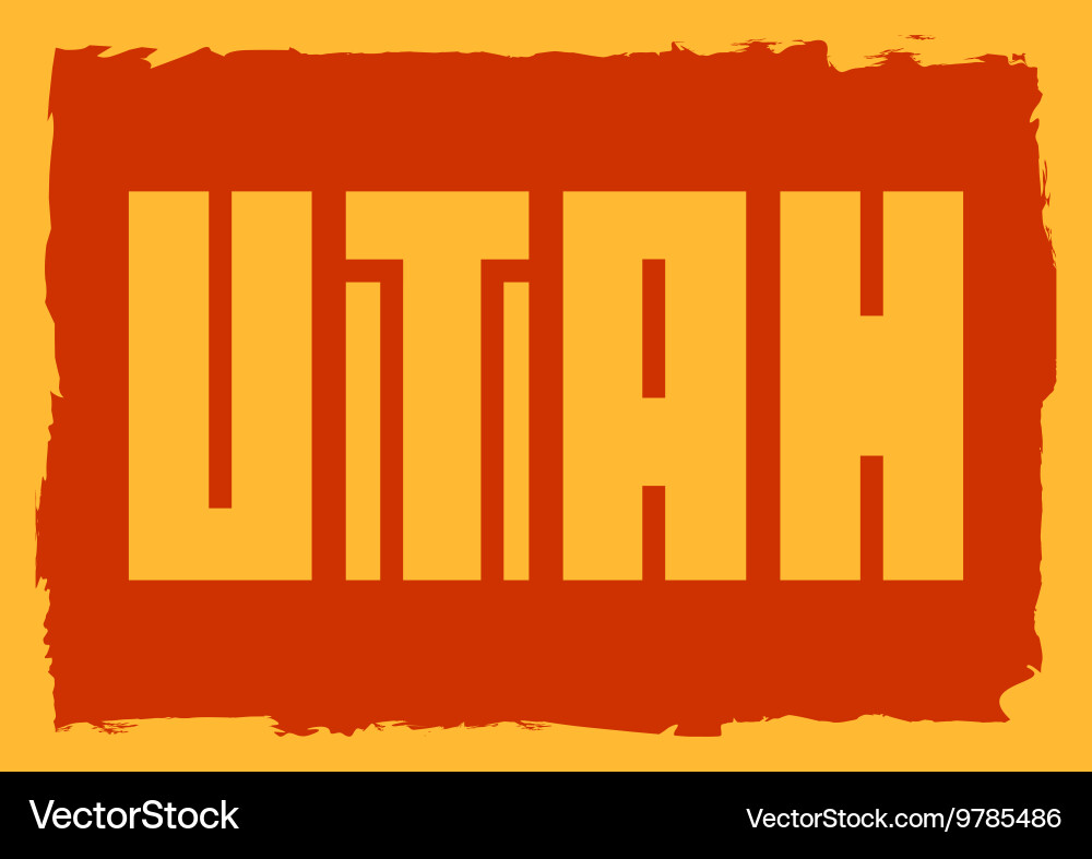 Utah state name Vector Image