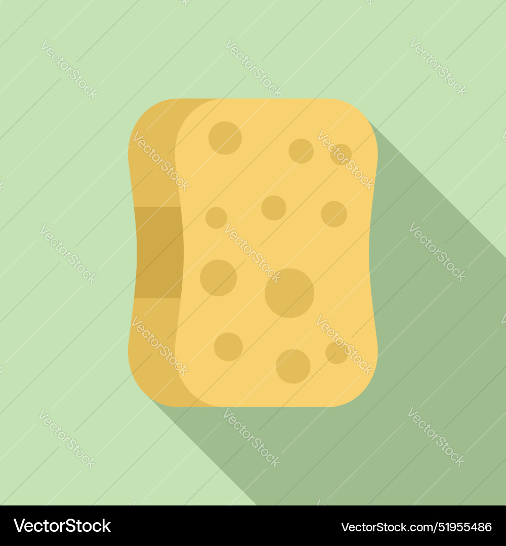 Yellow cleaning sponge icon representing housework Yellow cleaning sponge icon representing housework vector image