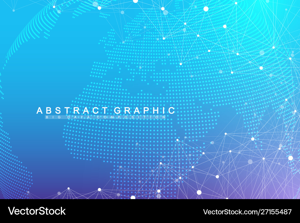 Big data visualization geometric abstract Big data visualization geometric abstract vector image