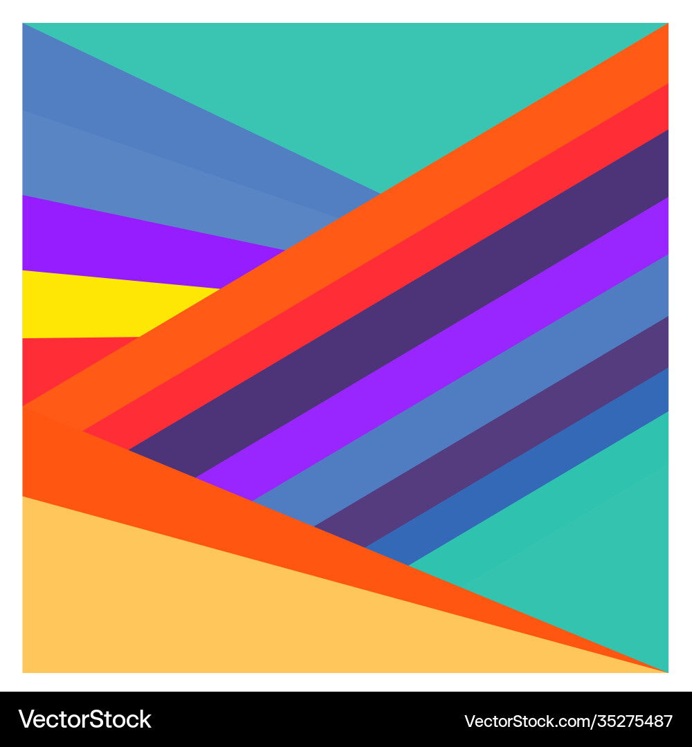Colorful geometric and curve background pattern Vector Image