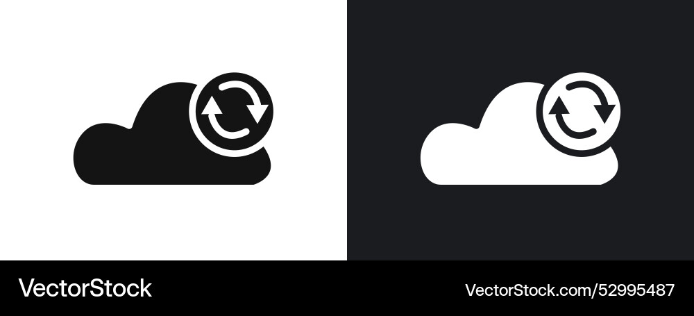 Datensynchronisation Symbol lineare Grafik-Set Datensynchronisation Symbol lineare Grafik-Set vektorbild