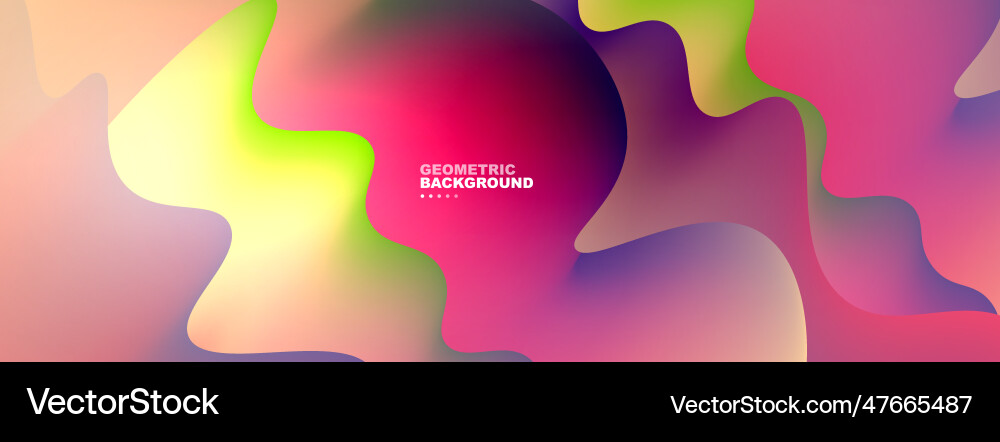 Dynamic liquid waves abstract background Vector Image