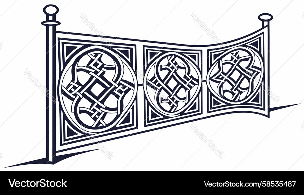 Geometric Banner with Intricate Pattern Vector Image
