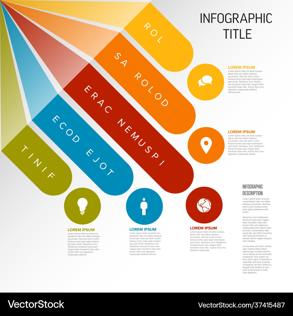 Light multipurpose infographic template with five Vector Image