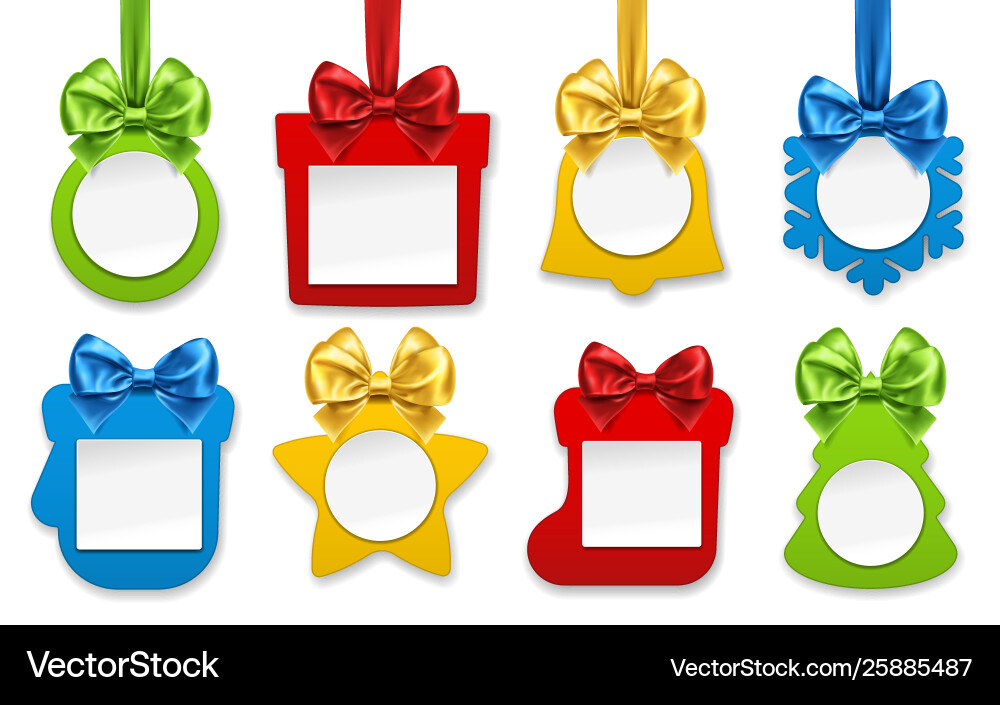 New year and christmas paper decorations New year and christmas paper decorations vector image