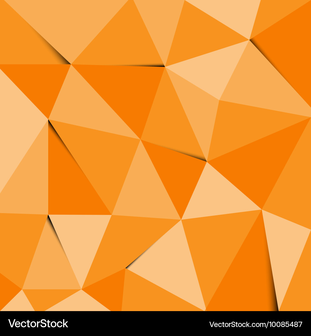 Orange Polygon Abstract Pattern Vector Image