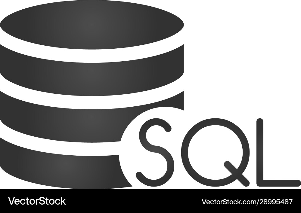 SQL Database Server Icon vector image