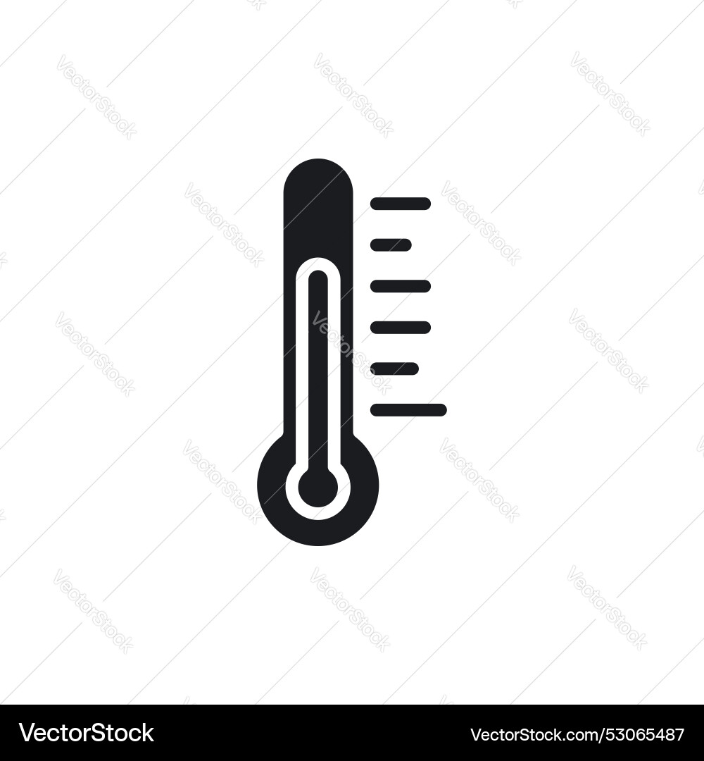 Temperature icon isolated on white background Vector Image