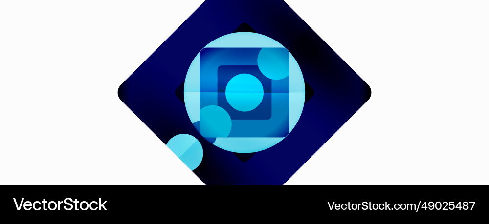 Triangles and circles abstract background Vector Image