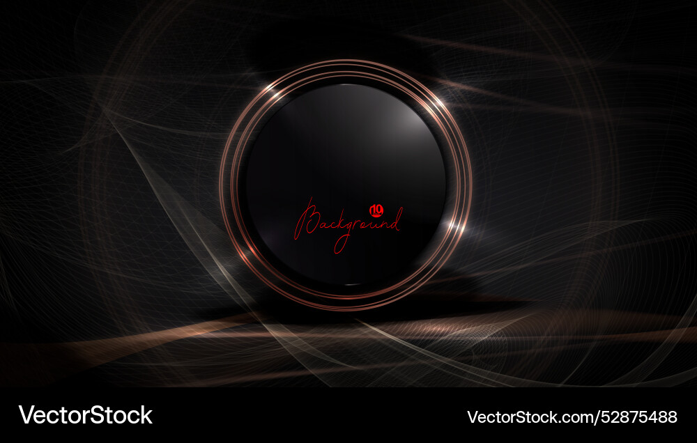 A magnificent composition with round shiny frame A magnificent composition with round shiny frame vector image