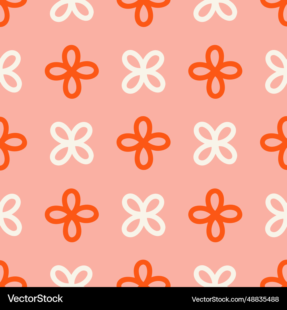 Abstract modern seamless pattern with clover Abstract modern seamless pattern with clover Vector Image