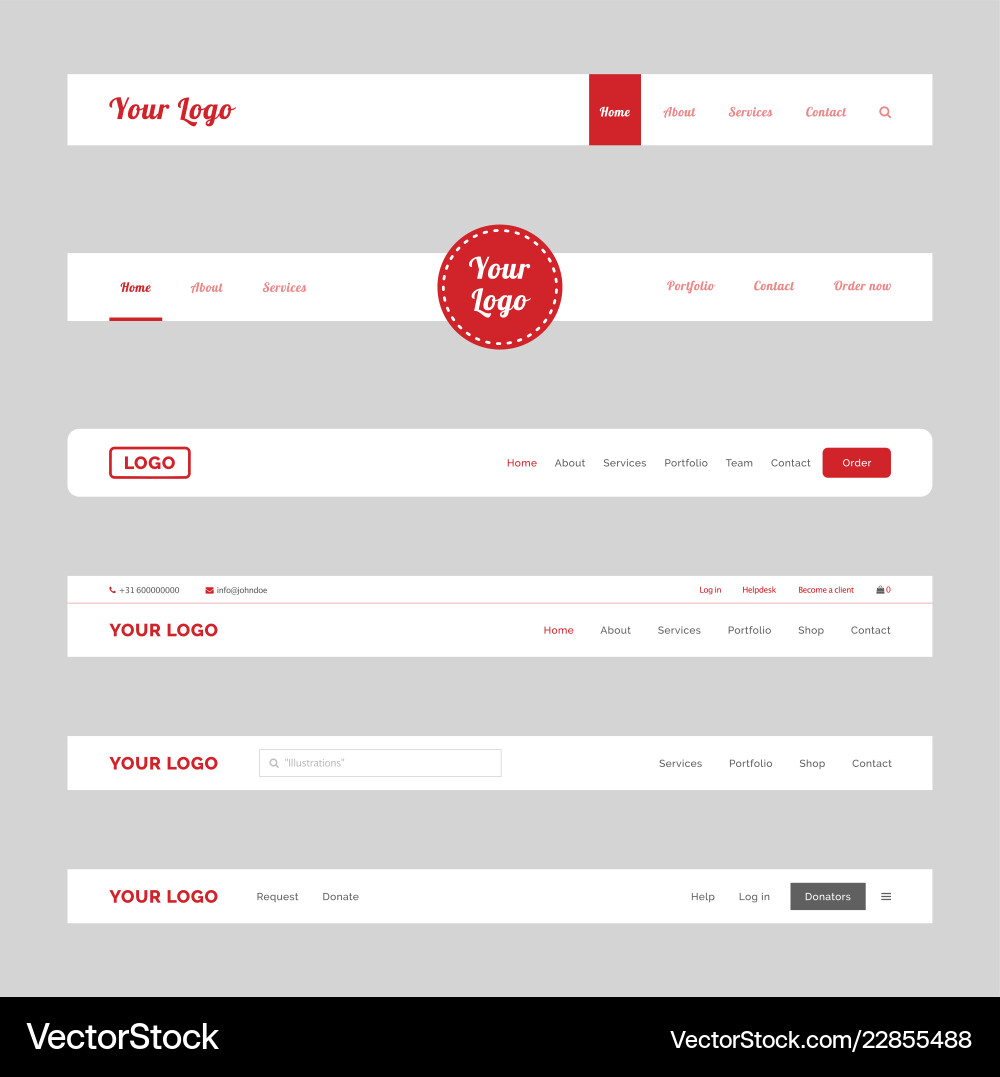 Clean website header banner Vector Image