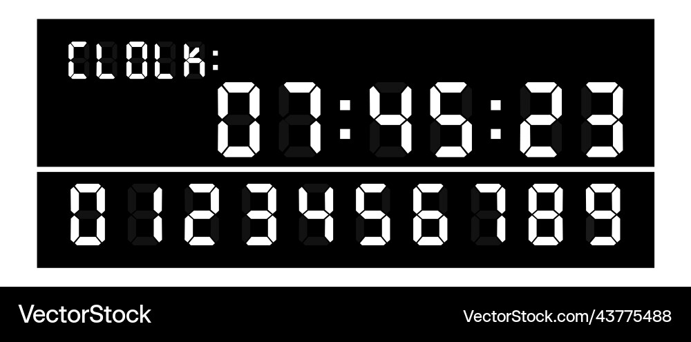 Digital Clock Display Vector Image