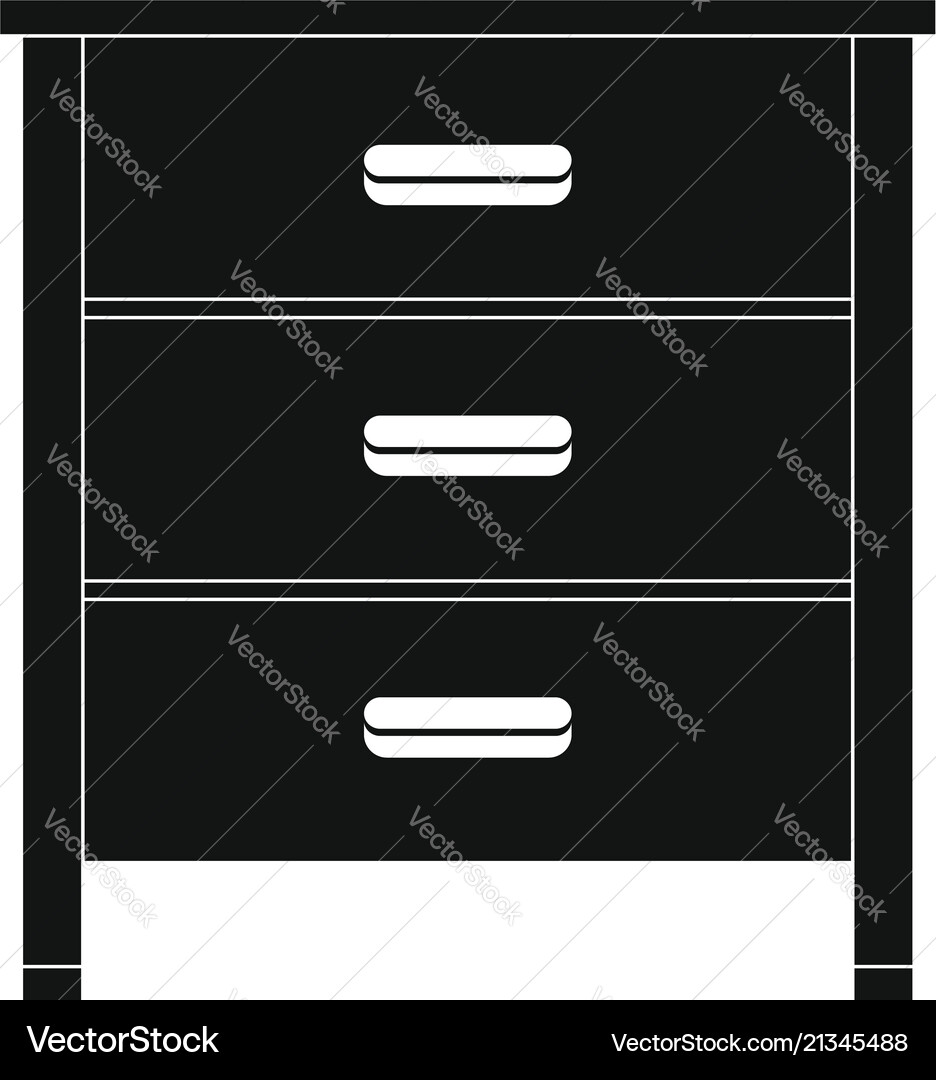 Drawer icon simple style Drawer icon simple style vector image