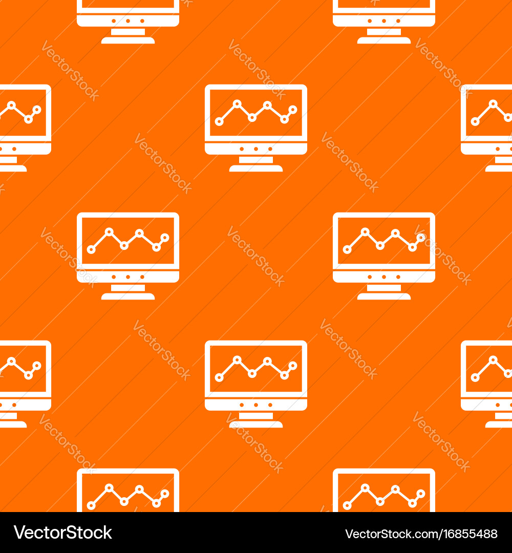 Graph in computer screen pattern seamless vector image