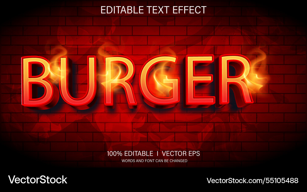 Lburger 3d text effect with modern style design Lburger 3d text effect with modern style design vector image