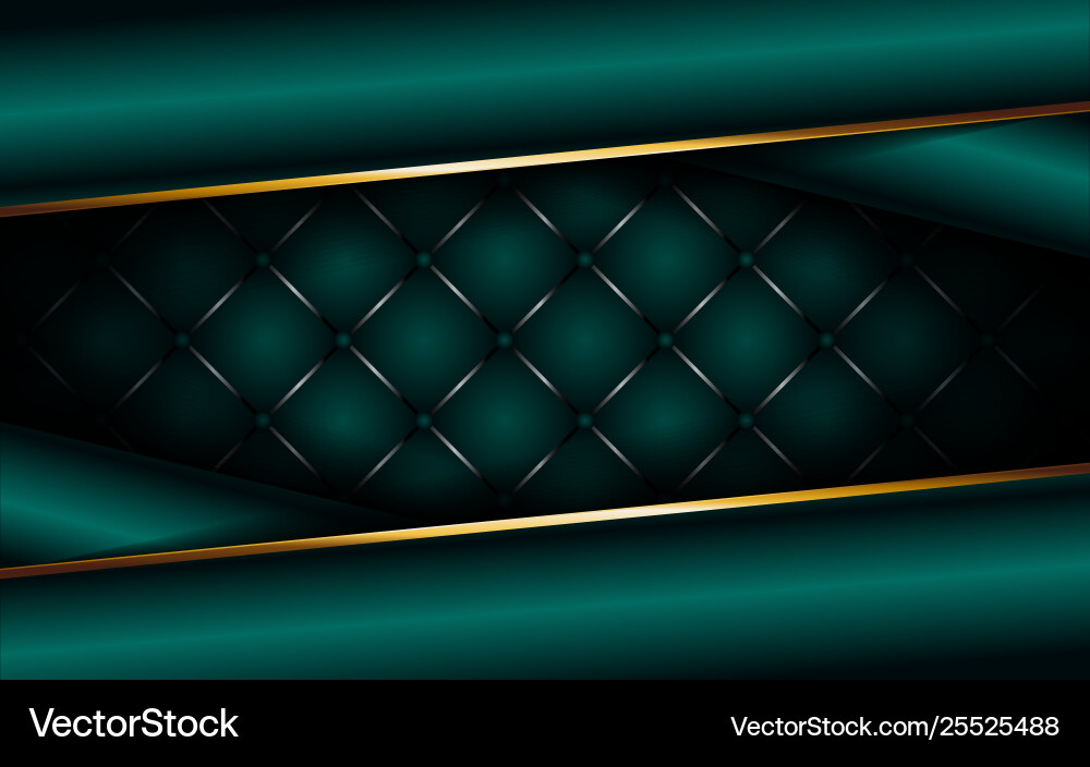 Luxury dark green background with overlap layer Vector Image