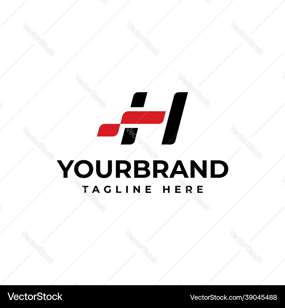 Racing Letter H Logo - Modern & Dynamic Vector Image