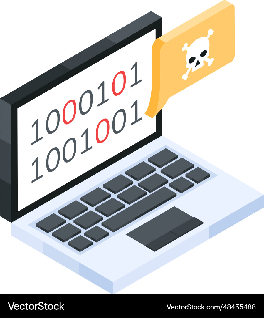 Security and hacking isometric icon Vector Image