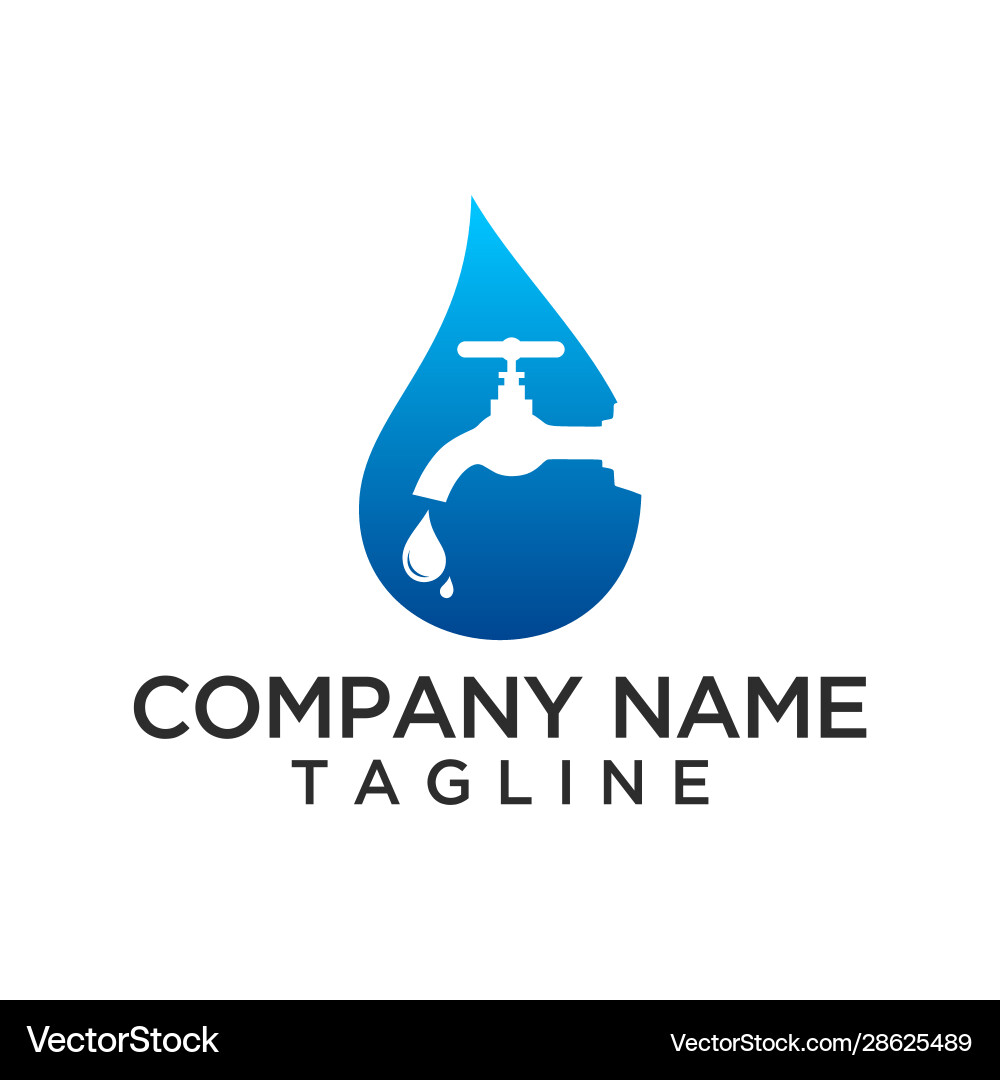 Blaue Wassertropfen Logo Vorlage Blaue Wassertropfen Logo Vorlage vektorbild