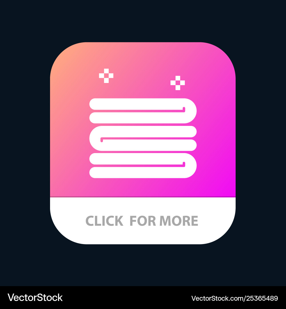 Clean cleaning towel mobile app button android Clean cleaning towel mobile app button android Vector Image