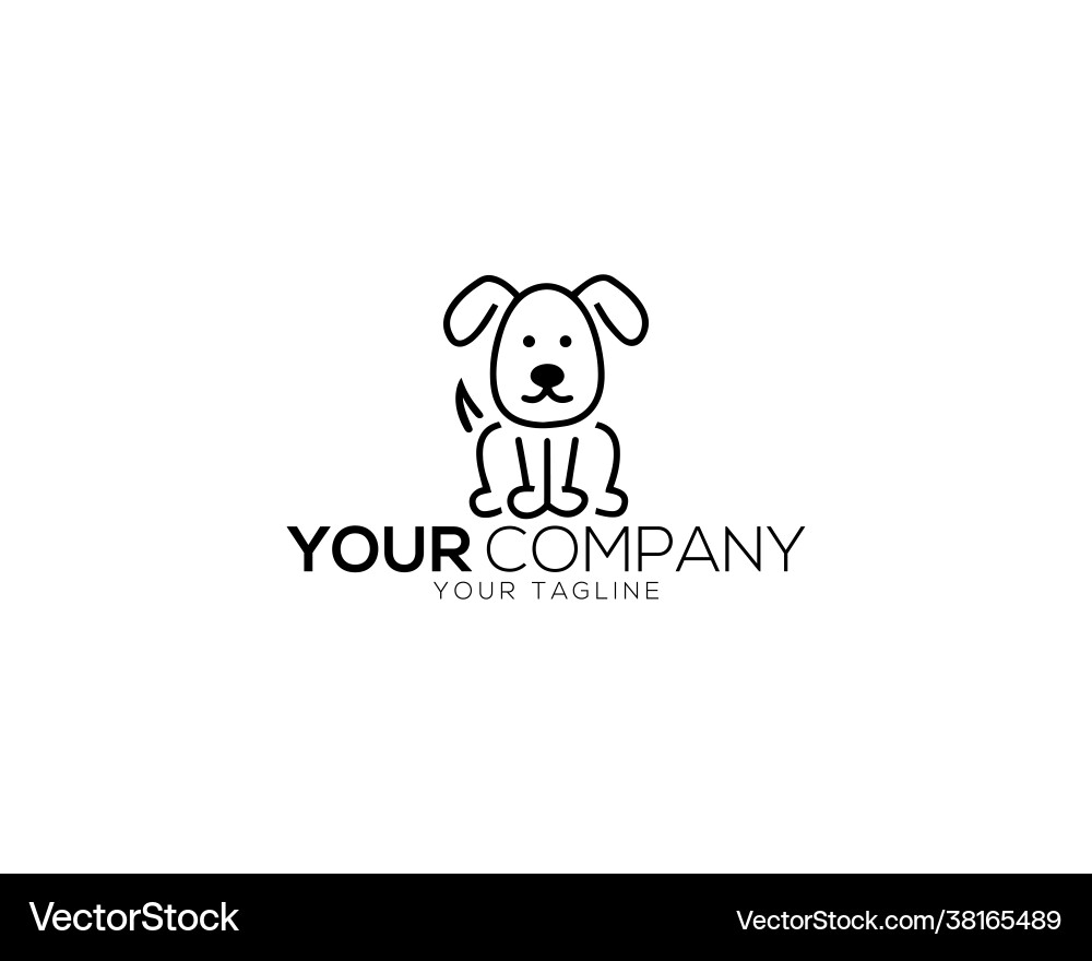 Cute Dog Logo & Icon Vector Image