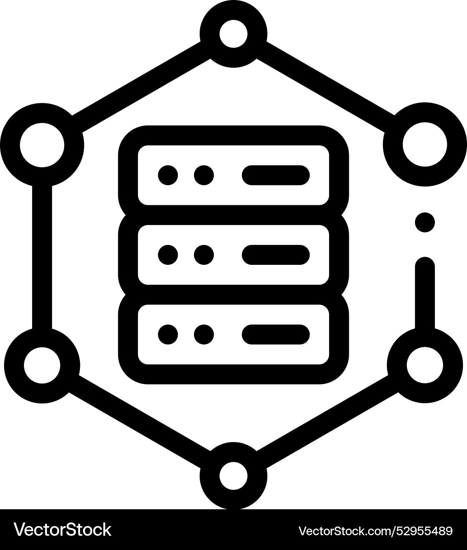 Data icon thin linear style design isolated Data icon thin linear style design isolated vector image
