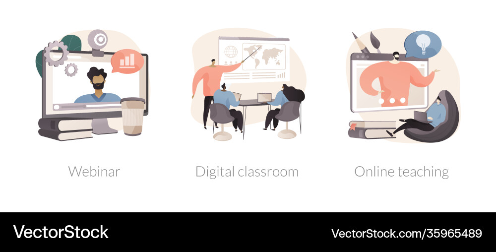 Digital Learning Concepts vector image