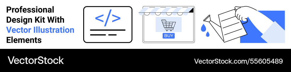 Digital toolbox with coding e-commerce shopping Digital toolbox with coding e-commerce shopping vector image