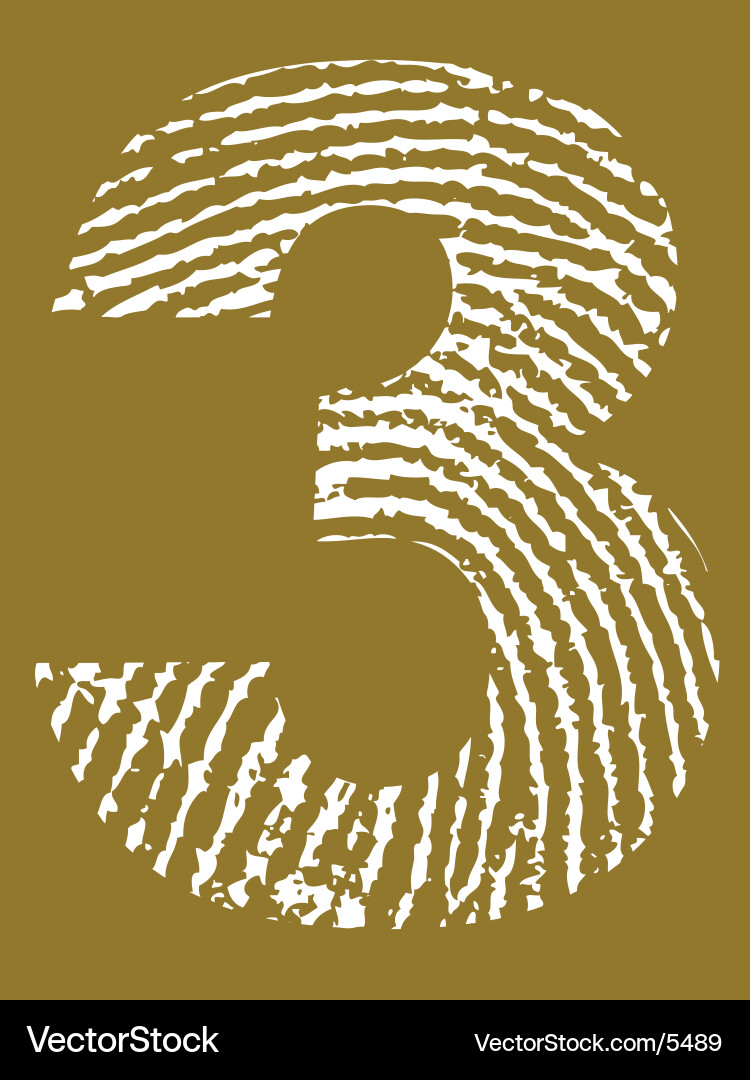 Fingerprint number Vector Image