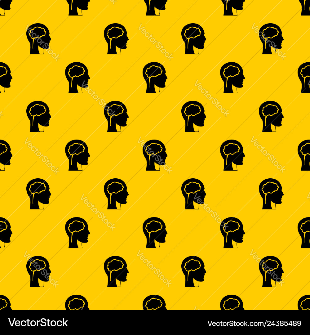 Head with brain pattern Head with brain pattern vector image