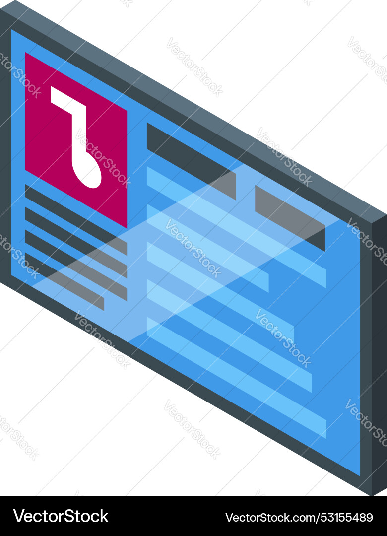 Interactive digital signage kiosk displaying Interactive digital signage kiosk displaying vector image
