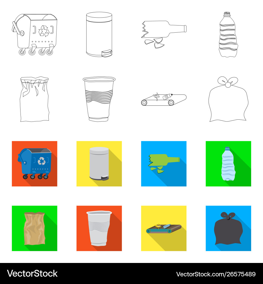 Isolated object refuse and junk logo Isolated object refuse and junk logo Vector Image