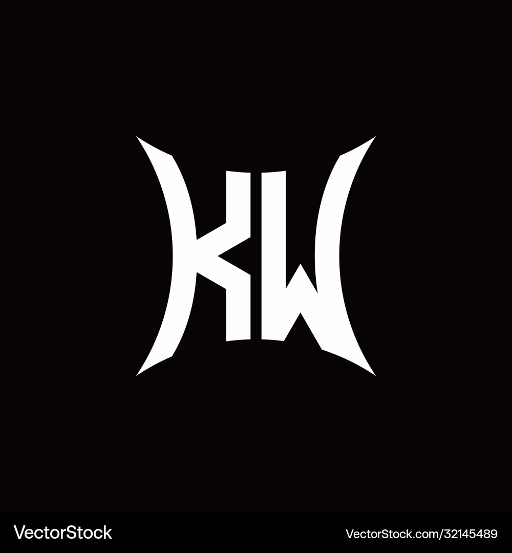 Kw monogram logo with sharped shape design – Royalty-Free Vector ...
