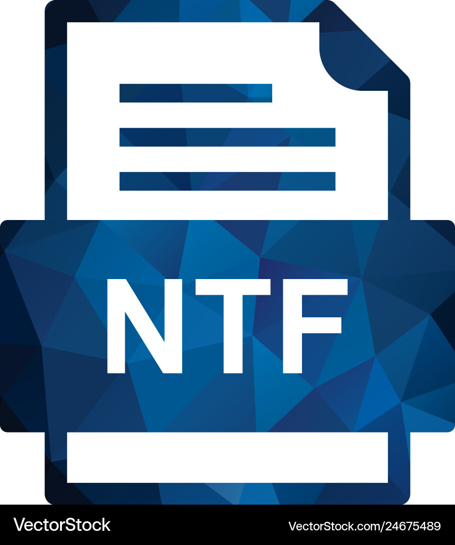 Ntf file document icon Vector Image