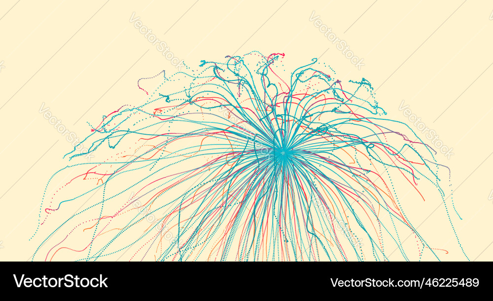 Point explode array with dynamic emitted Point explode array with dynamic emitted Vector Image