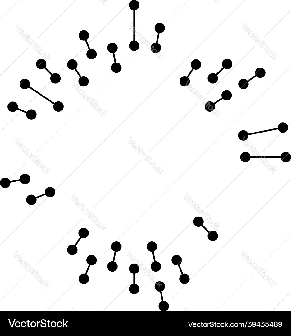Radial radiating lines with nodes nodal points Vector Image