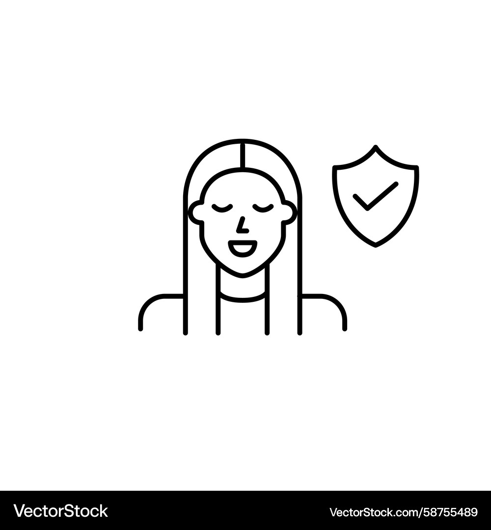 Secure Verified User Shield Vector Image