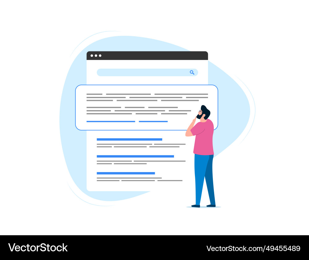 Seo for zero-click searches - optimize website Seo for zero-click searches - optimize website Vector Image