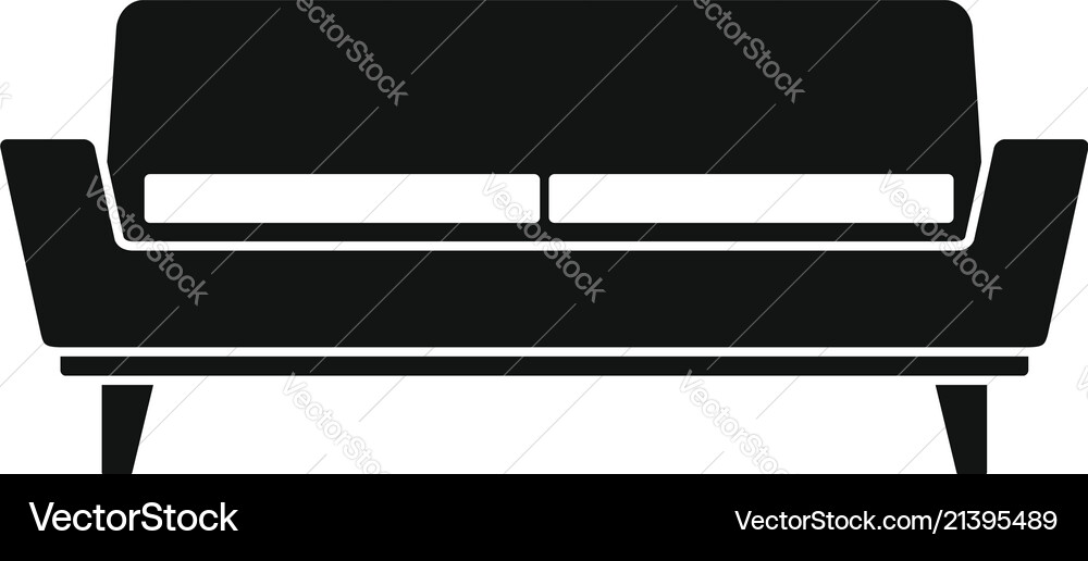 Soft sofa icon simple style Soft sofa icon simple style Vector Image