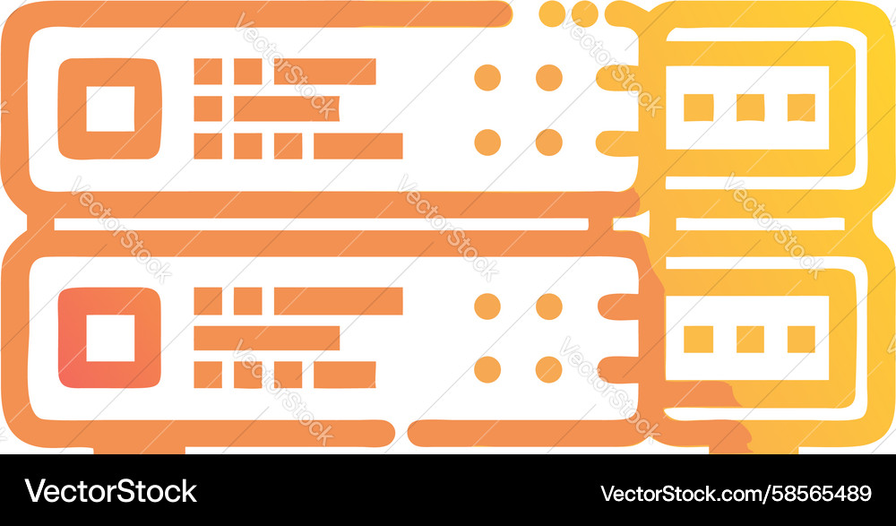 Stacked Server Racks Data Center Vector Image