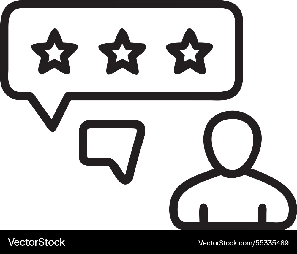 User give rating to service experience on online Vector Image
