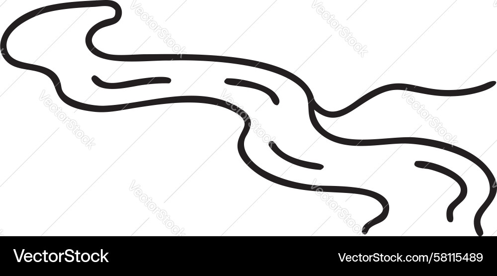 Winding Path Flow Dynamic Route Vector Image