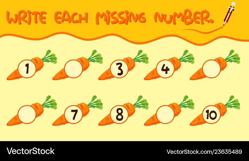 Write math number worksheet Write math number worksheet vector image